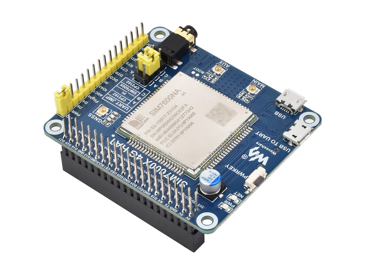 Raspberry Pi 4G HAT SIM7600NA-H – LTE Cat-4, GNSS, North America