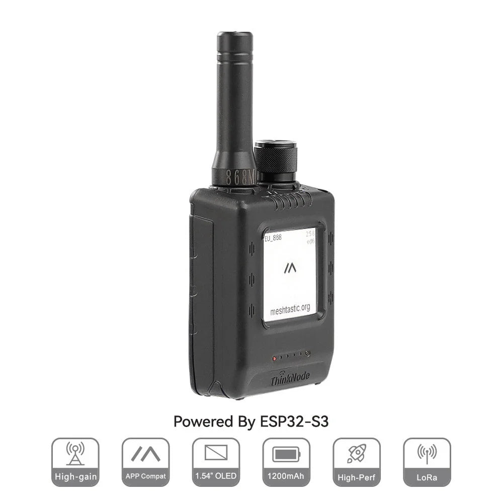 ThinkNode M5 Walkie-Talkie Pro- Meshtastic (LoRa) Signal Transceiver |ESP32-S3 | 1.54” Screen | GPS Function-915 MHz