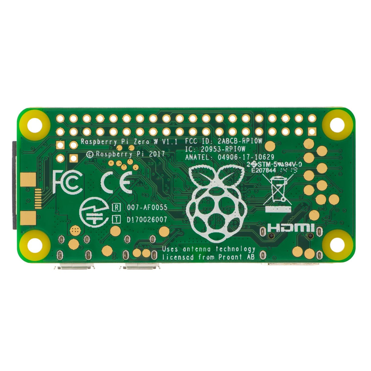 Raspberry Pi Zero W with GPIO Reference Card