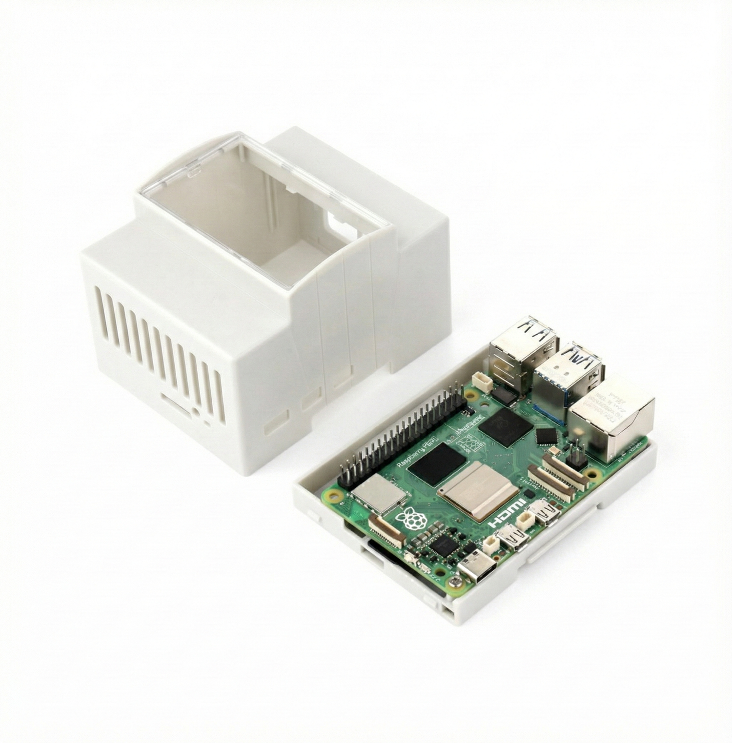 DIN rail ABS Case for Raspberry Pi 5