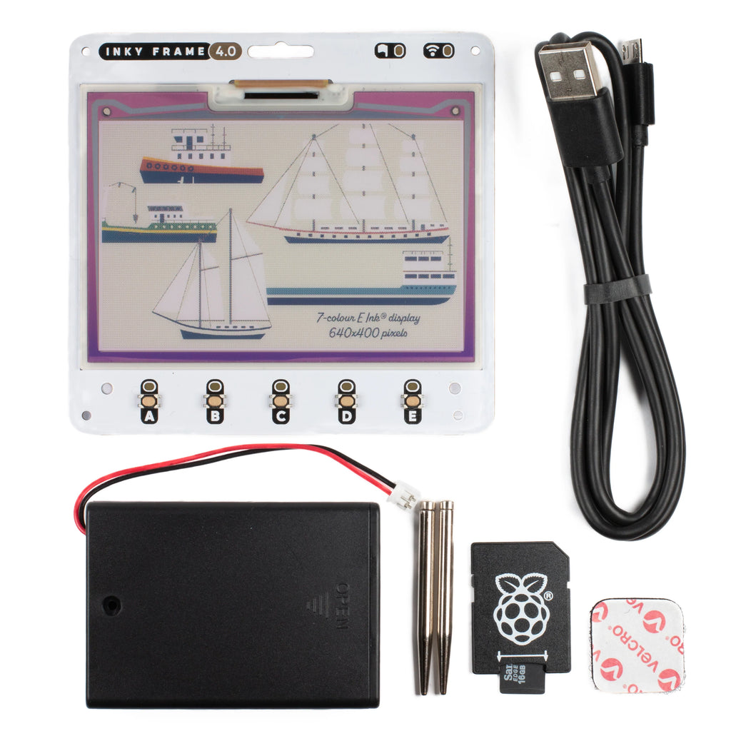 Inky Frame 4.0" (Pico W Aboard) – Inky Frame + Accessory Kit