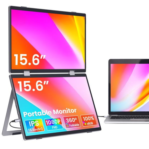 CrowView Yoga 15.6" Dual Screen Portable Monitor