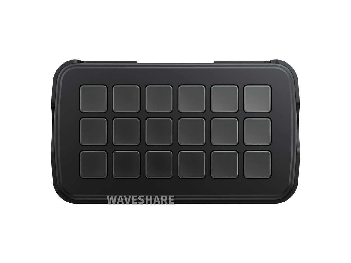 Waveshare SK18 AI Voice Control Panel - 18 Macro Keys, Linux/QMK, AIDA64 Support