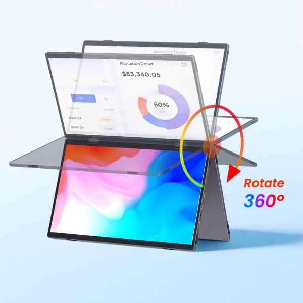 CrowView Yoga 15.6" Dual Screen Portable Monitor