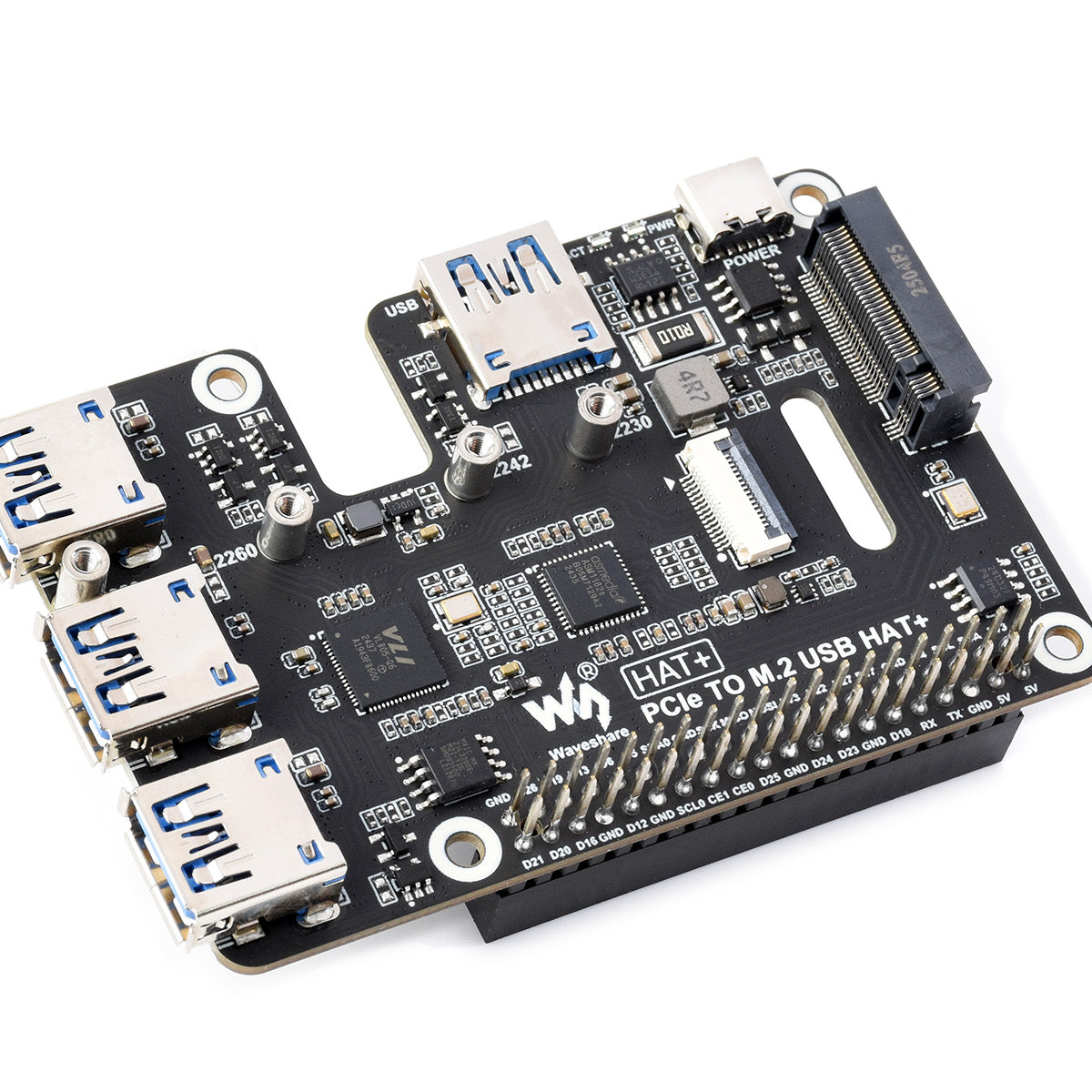 Raspberry Pi 5 PCIe HAT – USB 3.2 Gen1, M.2 NVMe SSD Support – Pi Australia