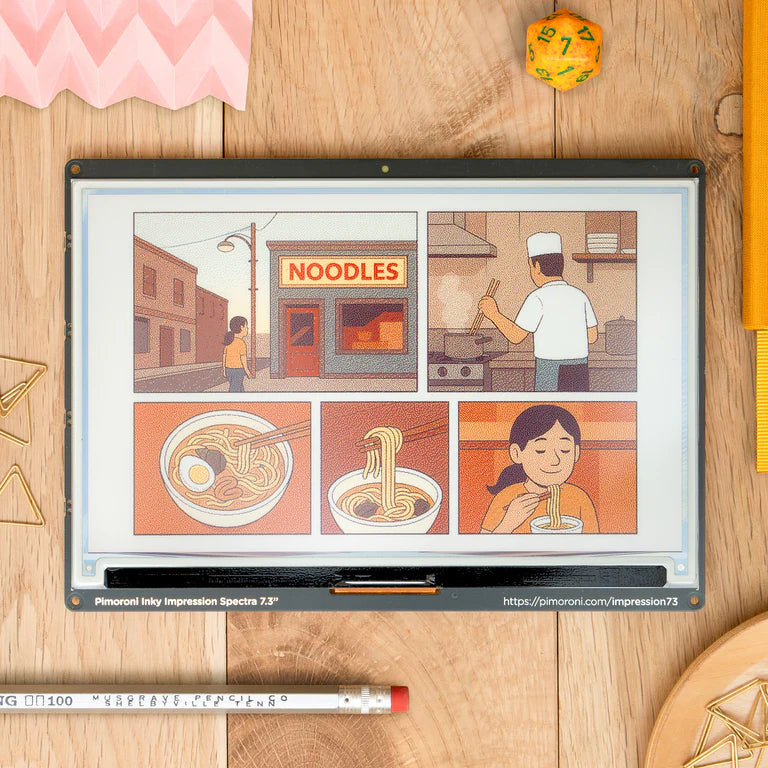 Beautiful, colour E Ink® / ePaper displays for use with Raspberry Pi 7.3” (800 x 480 pixel)