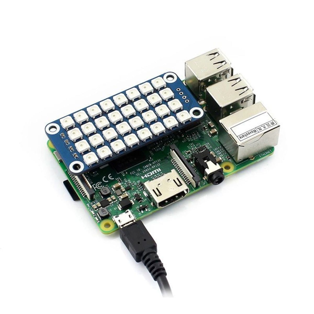 Raspberry Pi 4 x 8 RGB LED Matrix Expansion HAT – Pi Australia