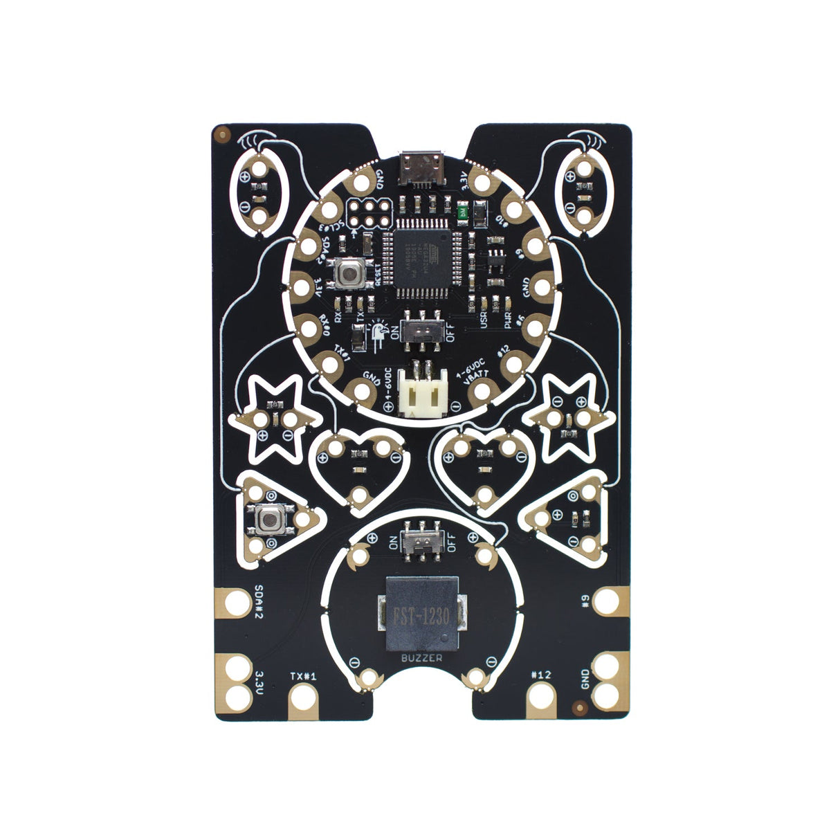 EagLED - Little Bird E-Textile Snippable Board with Buzzer