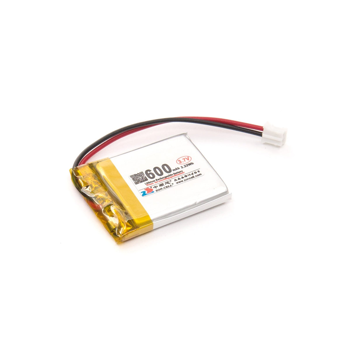 Lithium Ion Polymer Battery - 3.7v 600mAh – Pi Australia