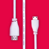 Mini HDMI to Std HMDI Cable, 1M, White